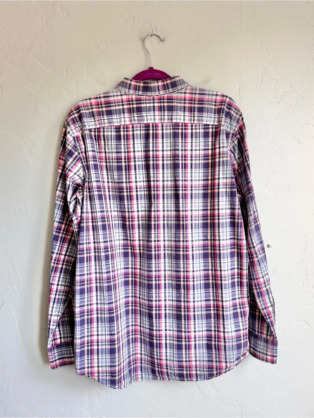 Banana Republic Men’s Preppy Plaid Long Sleeve Button-Down Shirt Large EUC